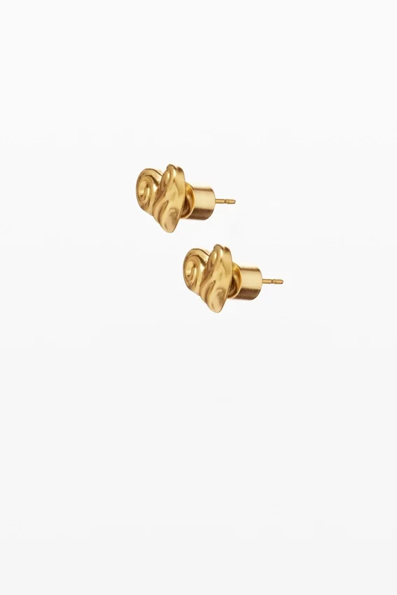 Zalio Gold-Plated Heart Stud Earrings Zalio Gold-Plated Heart Stud Earrings