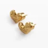 Zalio Gold-Plated Heart Stud Earrings Zalio Gold-Plated Heart Stud Earrings