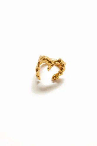 Zalio Gold Plated Letter M Ring