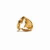 Zalio Gold Plated Letter M Ring