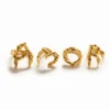 Zalio Gold Plated Letter R Ring
