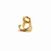 Zalio Gold Plated Letter R Ring