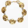 Zalio Gold-Plated Spiral Necklace
