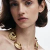 Zalio Gold-Plated Spiral Necklace