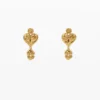 Zalio Gold-Plated Triple Heart Earrings