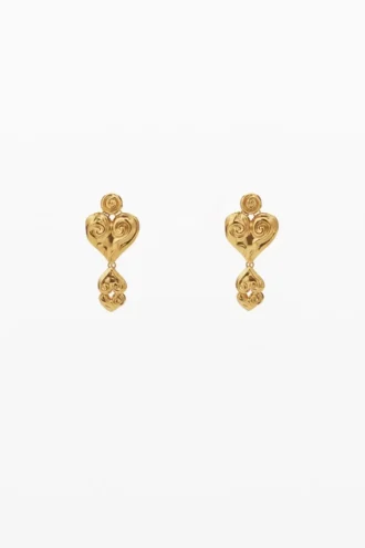 Zalio Gold-Plated Triple Heart Earrings Zalio Gold-Plated Triple Heart Earrings