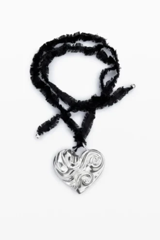 Zalio Silver-Plated Heart Pendant Necklace