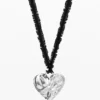 Zalio Silver-Plated Heart Pendant Necklace