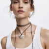 Zalio Silver-Plated Heart Pendant with Cord Zalio Silver-Plated Heart Pendant with Cord