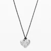 Zalio Silver-Plated Heart Pendant with Cord Zalio Silver-Plated Heart Pendant with Cord