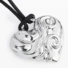 Zalio Silver-Plated Heart Pendant with Cord Zalio Silver-Plated Heart Pendant with Cord