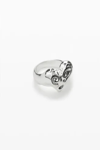 Zalio Silver-Plated Heart Ring