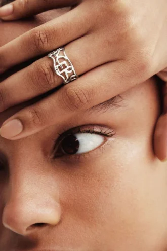 Zalio Silver Plated Message Ring