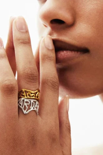 Zalio Silver Plated Message Ring