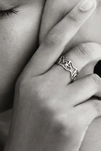 Zalio Silver Plated Message Ring