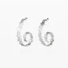 Zalio Silver-Plated Spiral Star Earrings Zalio Silver-Plated Spiral Star Earrings