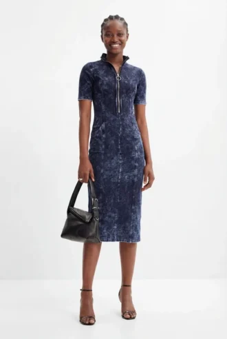 Zip Midi Dress
