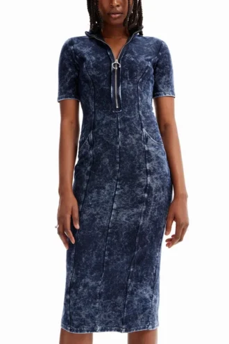 Zip Midi Dress