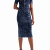 Zip Midi Dress